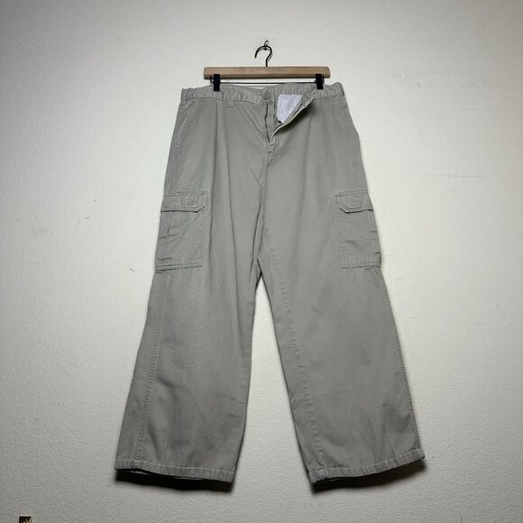 Dickies Skater Workwear Khaki Cargo Pant Men 36x30 Baggy Carpenter Utility Gorp - Picture 1 of 13